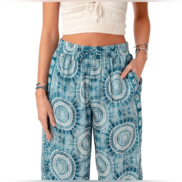 Lotus&Luna Wide Leg Mandala Beach Vacay Pocket Harem Lounge Pants w/pockets EUC - Picture 11 of 14